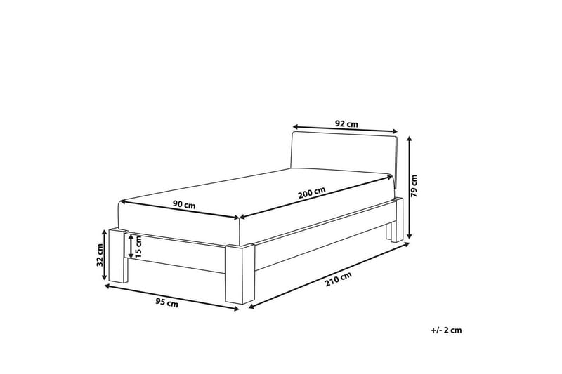 Enkelsäng Royan med lamellram - Möbler - Sovrum - Sängram & sängstomme