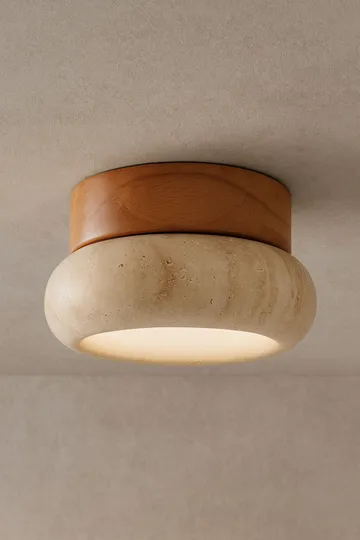 Eryvin Vägglampa 15 cm Rund - Ek Beige - Belysning - Inomhusbelysning & lampor - Vägglampor & väggbelysning