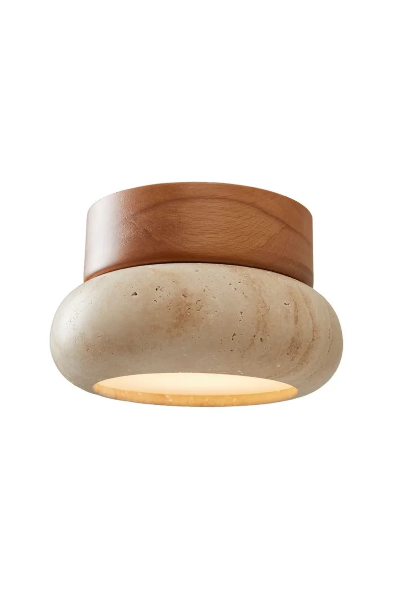 Eryvin Vägglampa 15 cm Rund, Ek Beige