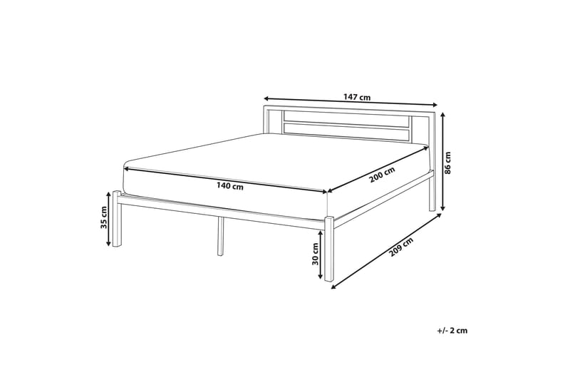 Farrell Sängram 140x200 cm - Svart - Möbler - Sovrum - Sängram & sängstomme