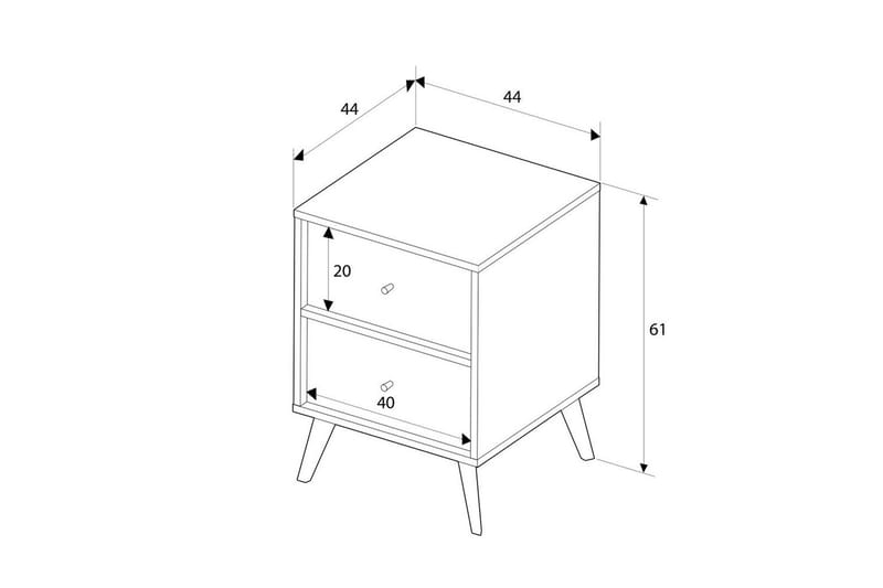 Felyra Sängbord 44 cm - Multifärgad - Möbler - Sovrum - Sängbord