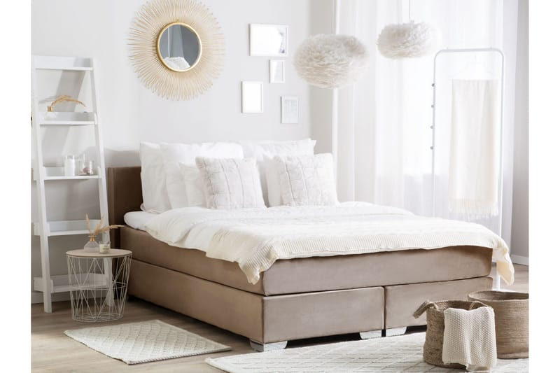 Filipa Sängram 180x200 cm - Beige/Silver - Möbler - Sovrum - Sängram & sängstomme