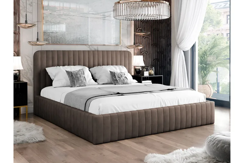 Flanna Sängram 140x200 cm - Brun - Möbler - Sovrum - Sängram & sängstomme