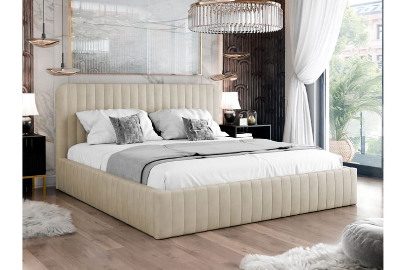 Flanna Sängram 160x200 cm - Beige - Möbler - Sovrum - Sängram & sängstomme