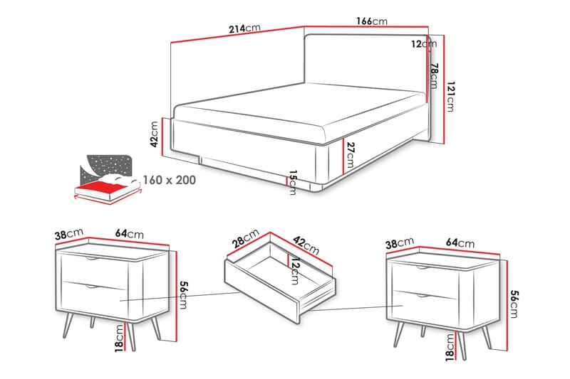 Forba Möbelset För Sovrum - Beige - Möbler - Sovrum - Möbelset för sovrum