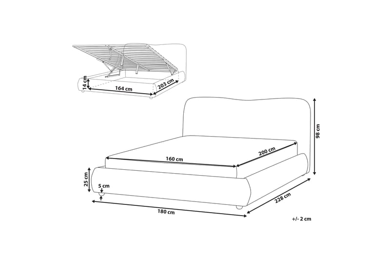 Forrest Sängram 160x200 cm - Vit - Möbler - Sovrum - Sängram & sängstomme