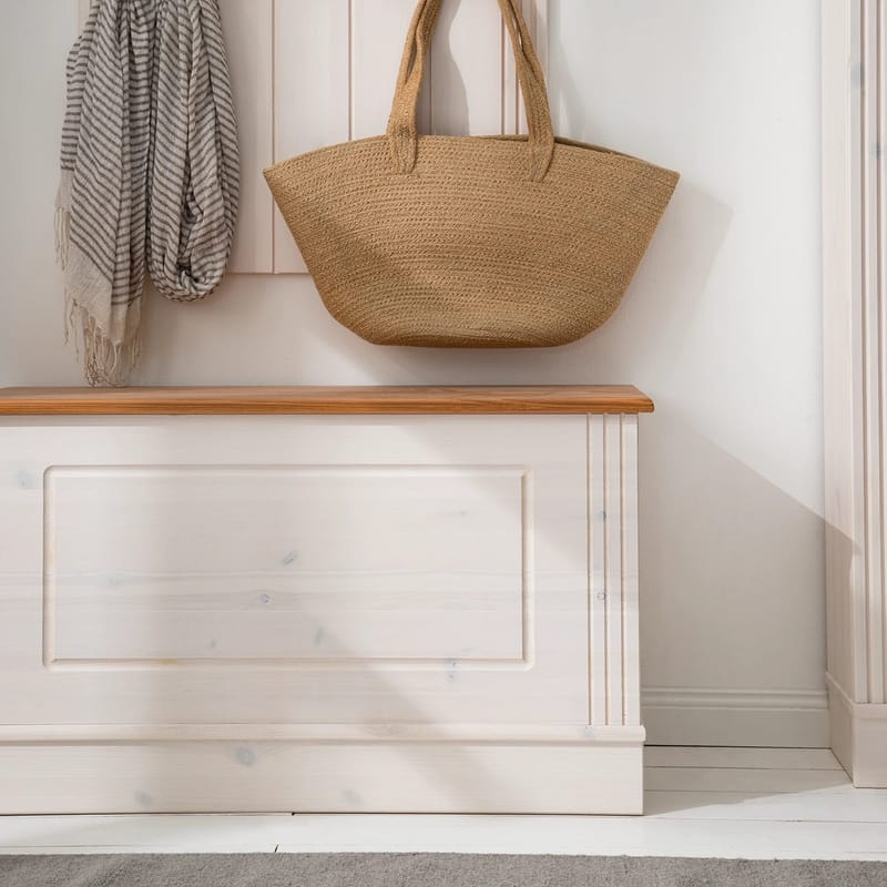 Anita Förvaringskista 80 cm - Vit/Honung - Möbler - Sovrum - Förvaring sovrum - Sängkista