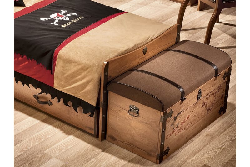 CULLIFORD Koffert 92x49 cm Svart/Brun - Sängkista - Förvaringskista & sängkista