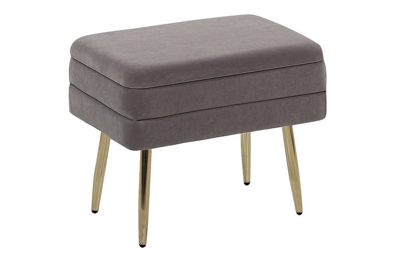 Förvaringsbänk Odessa Grå/guld, Grå/guld