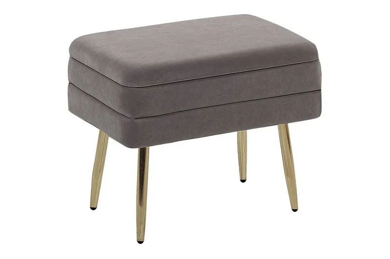 Förvaringsbänk Odessa Grå/guld, Grå/guld