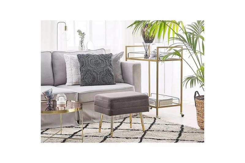 Förvaringsbänk Odessa Grå/guld - Grå/guld - Möbler - Sovrum - Förvaring sovrum - Sängkista