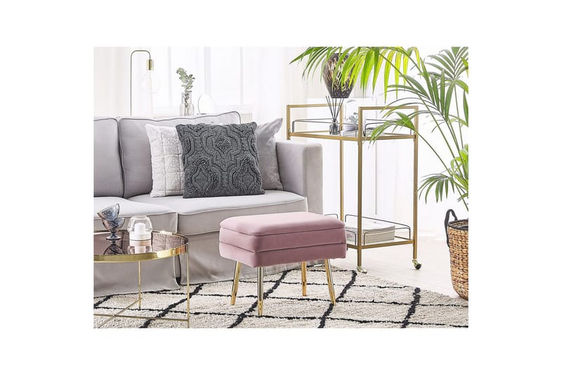 Förvaringsbänk Odessa Rosa/guld - Rosa/guld - Möbler - Sovrum - Förvaring sovrum - Sängkista