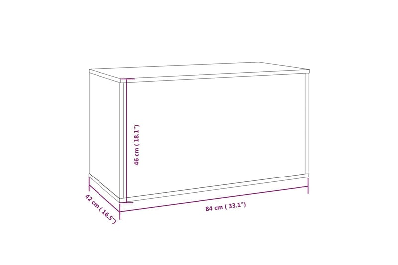 Förvaringskista brun ek 84x42x46 cm konstruerat trä - Mörkt trä - Möbler - Sovrum - Förvaring sovrum - Sängkista