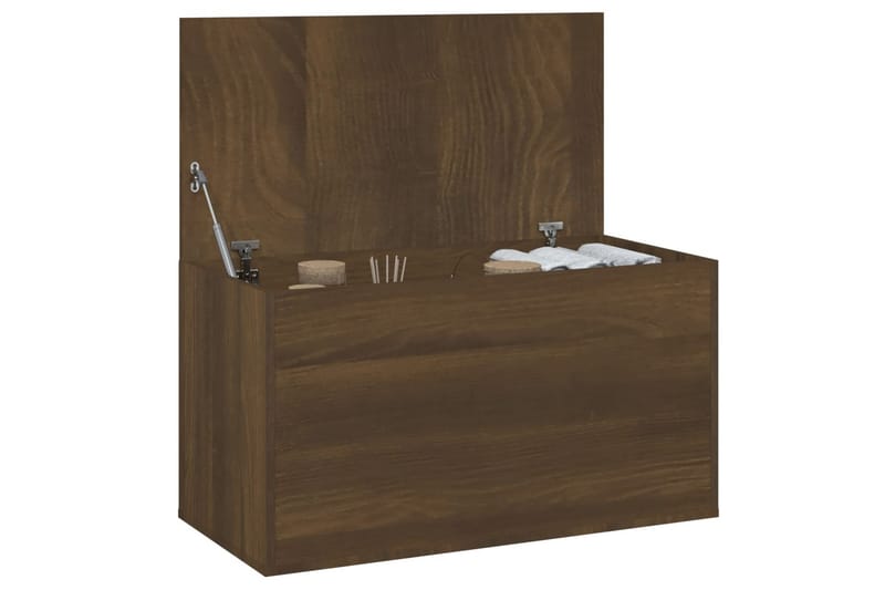 Förvaringskista brun ek 84x42x46 cm konstruerat trä - Mörkt trä - Möbler - Sovrum - Förvaring sovrum - Sängkista