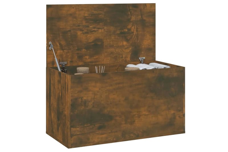 Förvaringskista rökfärgad ek 84x42x46 cm konstruerat trä - Rökfärgad ek - Möbler - Sovrum - Förvaring sovrum - Sängkista
