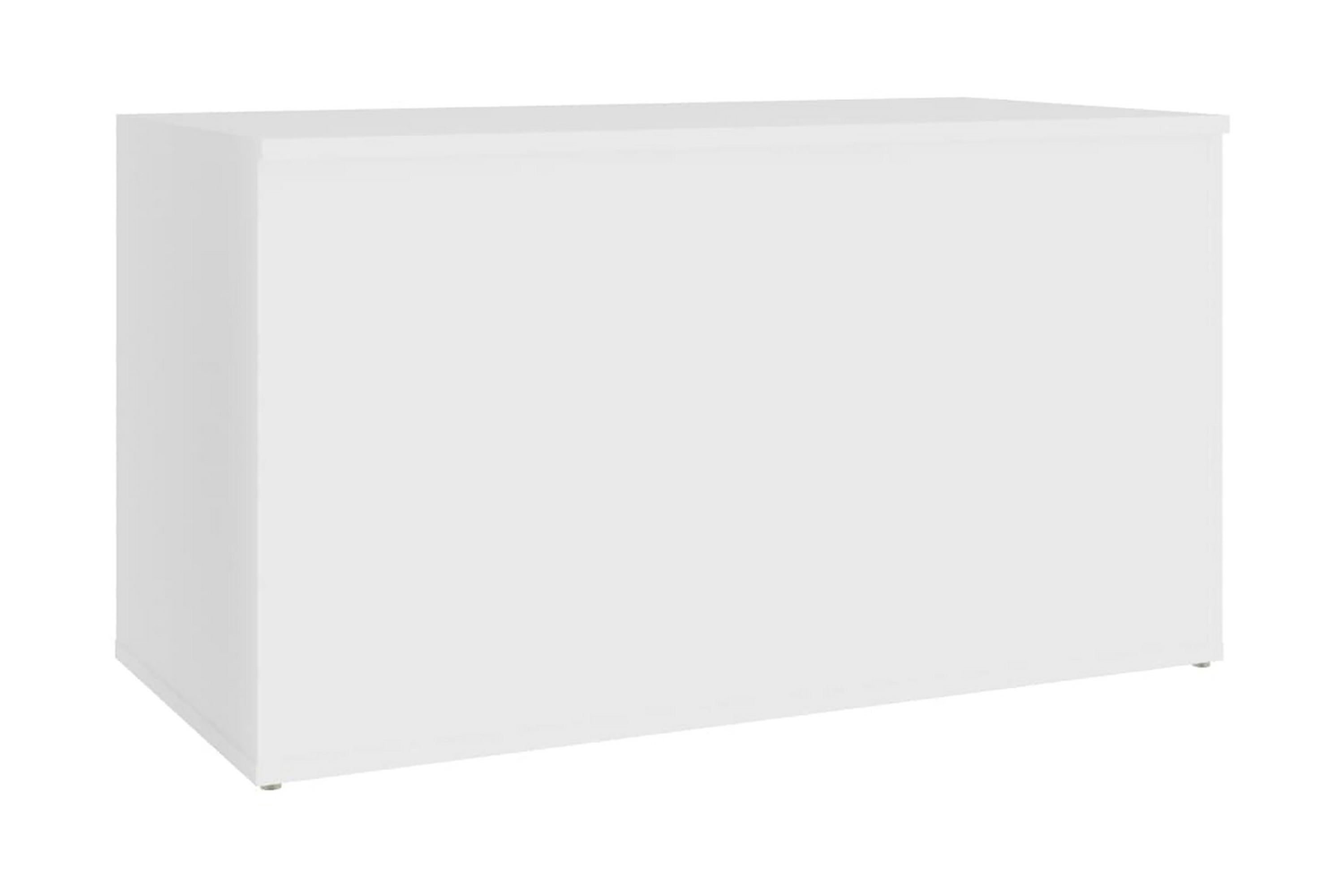 Förvaringskista vit 84x42x46 cm spånskiva – Vit
