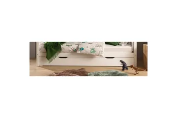 Hussäng med låda Dallas 90x200 cm Vit, Med staket - Vit, Med staket - Möbler - Sovrum - Förvaring sovrum - Sänglåda