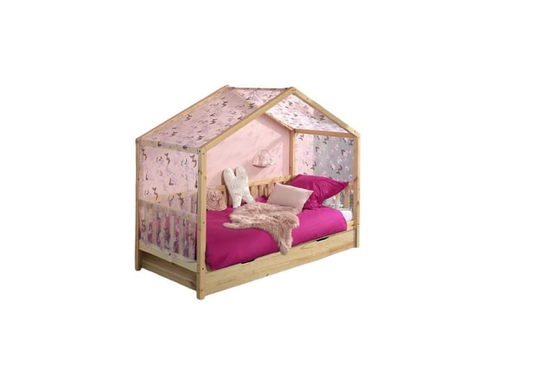 Hussäng med textilsats Dallas 90x200 cm Naturlig, Utan staket, Med låda - Naturlig, Utan staket, Med låda - Möbler - Sovrum - Förvaring sovrum - Sänglåda