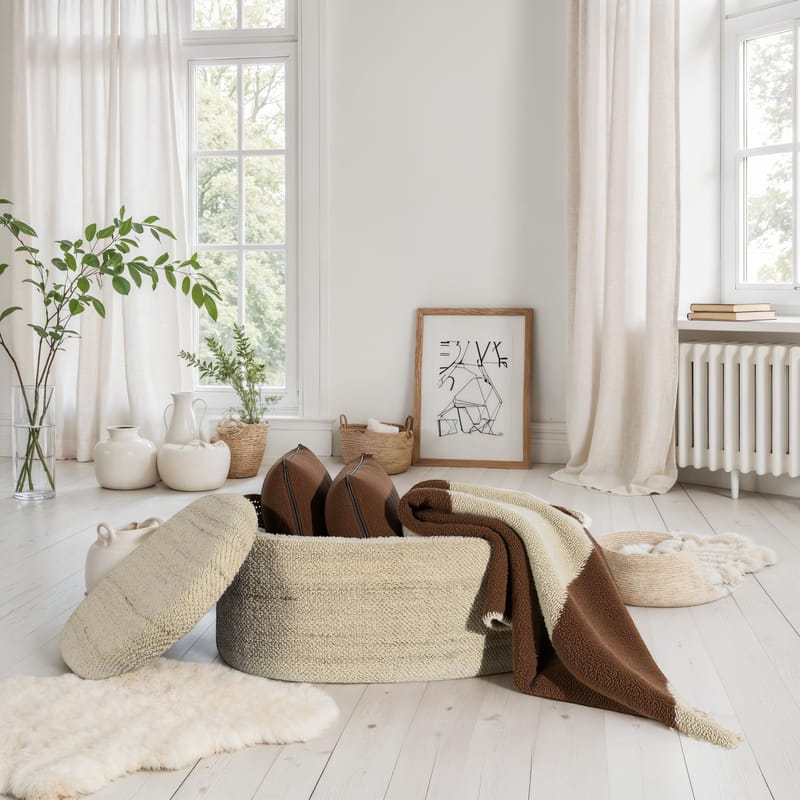 Ivoara Pall 81 cm Oval - brunbeige - Möbler - Sovrum - Förvaring sovrum - Sängkista