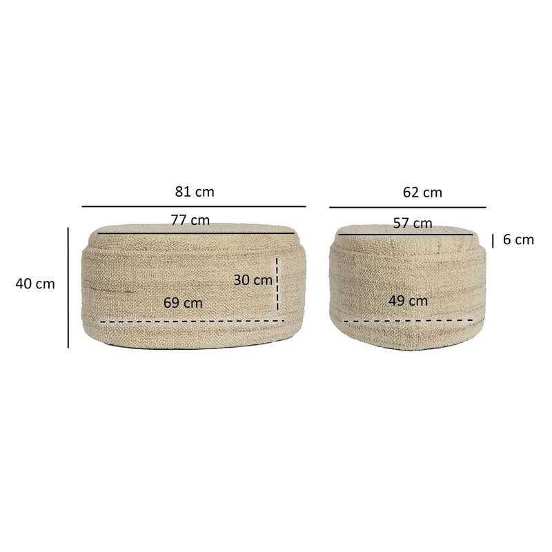 Ivoara Pall 81 cm Oval - brunbeige - Möbler - Sovrum - Förvaring sovrum - Sängkista