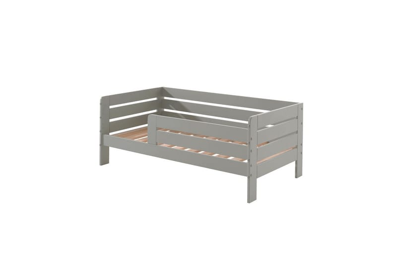 Juniorsäng med skyddsräcken och låda Peuterbed Grå - Grå - Möbler - Sovrum - Förvaring sovrum - Sänglåda