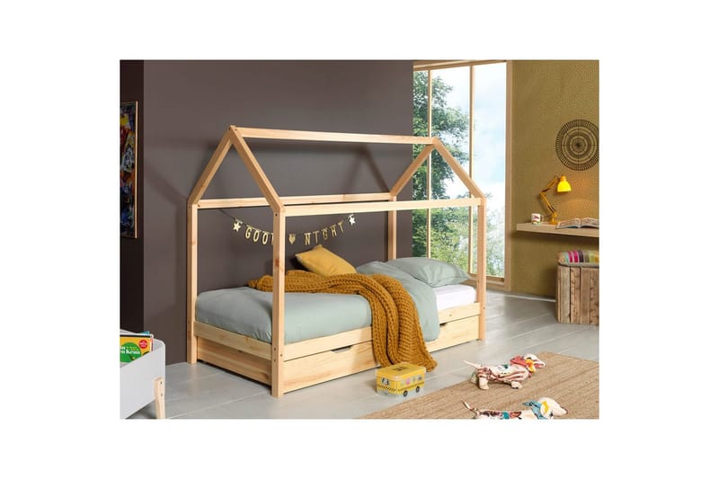 Säng med låda Dallas 90x200 cm Antracit - Antracit - Möbler - Sovrum - Förvaring sovrum - Sänglåda