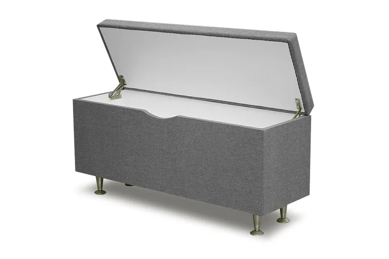 Cibele Sängkista 130 cm - Ljusgrå/Ek - Möbler - Sovrum - Förvaring sovrum - Sängkista