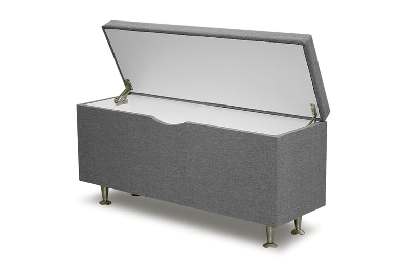 Cibele Sängkista 130 cm - Ljusgrå/Metall - Möbler - Sovrum - Förvaring sovrum - Sängkista