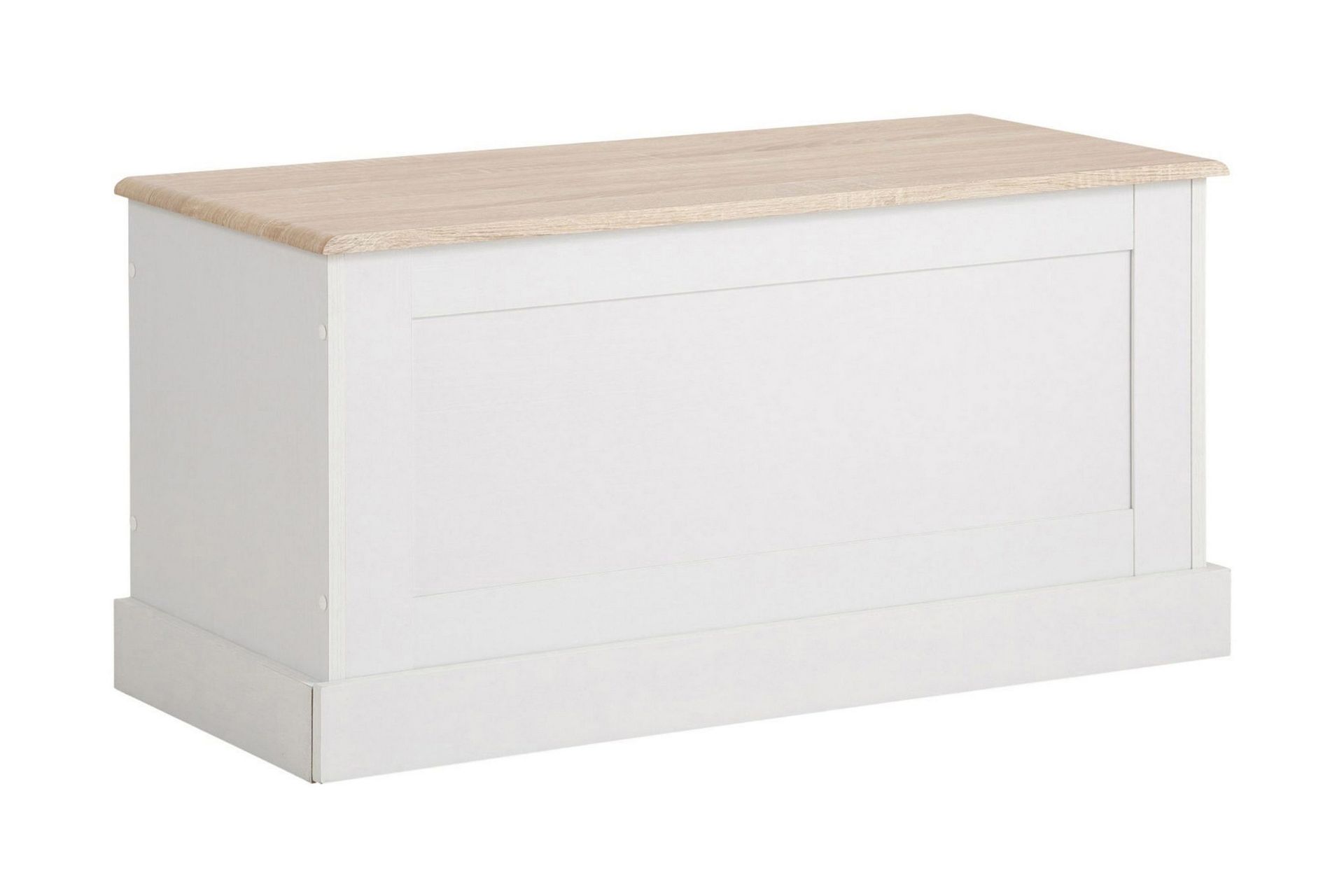 dareia förvaringskista 90 cm - vit/brun