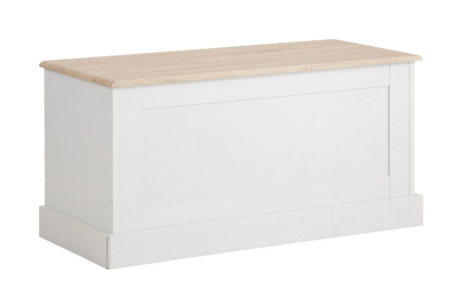 dareia förvaringskista 90 cm - vit/brun