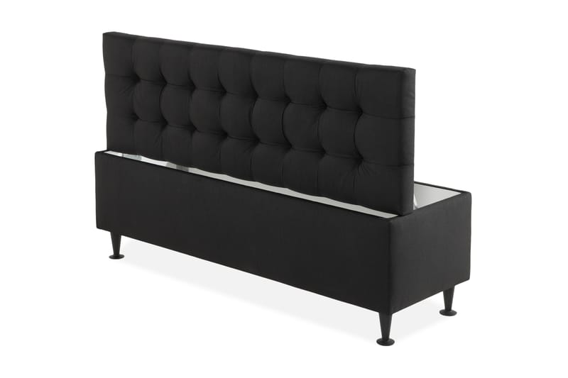 Ella Sängkista 140 cm Rutig - Svart - Möbler - Sovrum - Förvaring sovrum - Sängkista