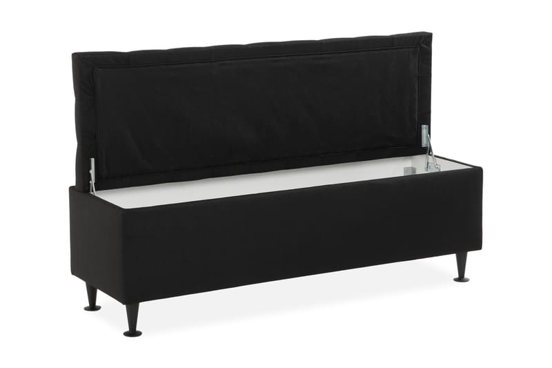 Ella Sängkista 140 cm Rutig - Svart - Möbler - Sovrum - Förvaring sovrum - Sängkista