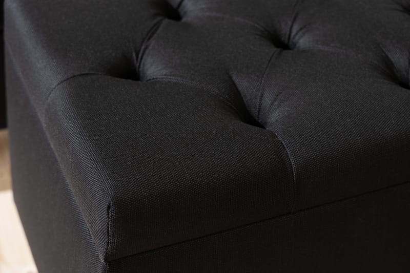 Ella Sängkista 140 cm Rutig - Svart - Möbler - Sovrum - Förvaring sovrum - Sängkista