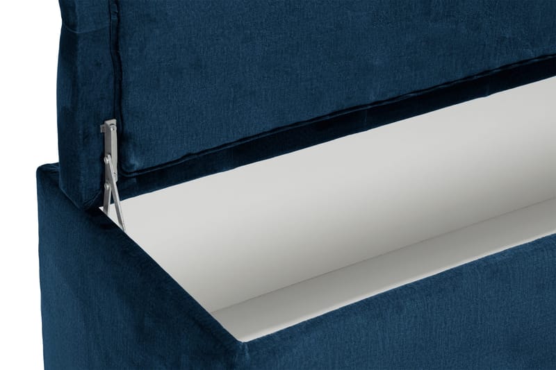 Ella Sängkista 140cm Djuphäftad - Blå/Sammet - Möbler - Sovrum - Förvaring sovrum - Sängkista