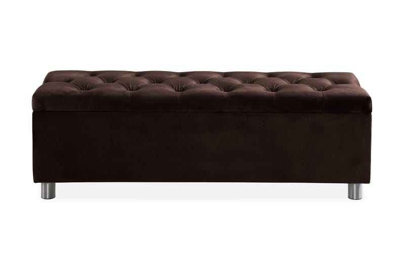 Ella Sängkista 140cm Djuphäftad - Brun/Sammet - Möbler - Sovrum - Förvaring sovrum - Sängkista