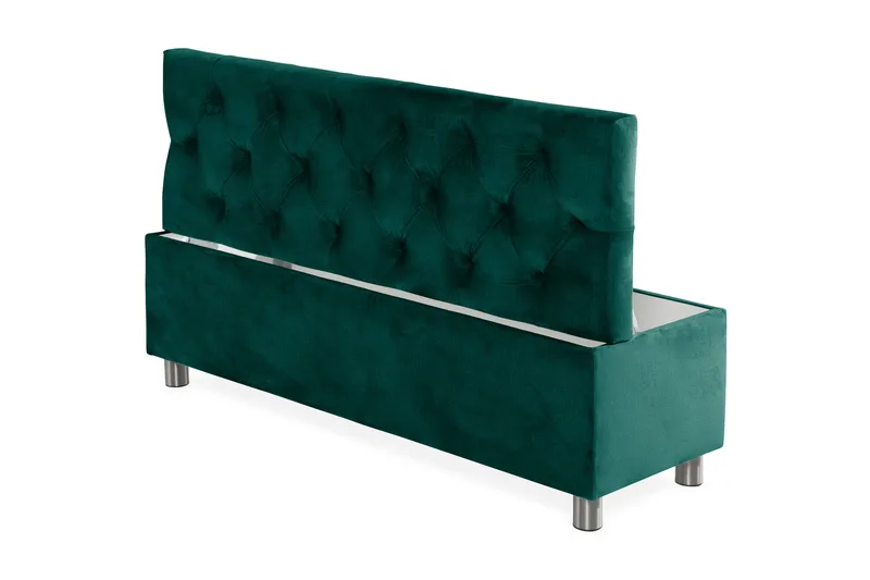 Ella Sängkista 140cm Djuphäftad - Grön/Sammet - Möbler - Sovrum - Förvaring sovrum - Sängkista