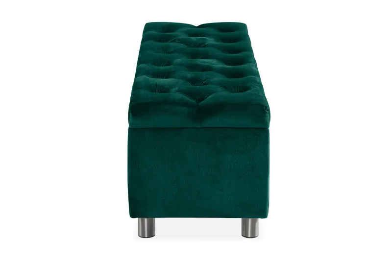 Ella Sängkista 140cm Djuphäftad - Grön/Sammet - Möbler - Sovrum - Förvaring sovrum - Sängkista