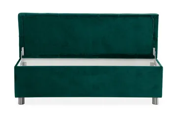 Ella Sängkista 140cm Djuphäftad - Grön/Sammet - Möbler - Sovrum - Förvaring sovrum - Sängkista