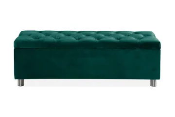 Ella Sängkista 140cm Djuphäftad - Grön/Sammet - Möbler - Sovrum - Förvaring sovrum - Sängkista