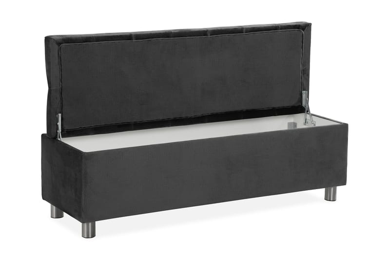 Ella Sängkista 140cm Djuphäftad - Mörkgrå - Möbler - Sovrum - Förvaring sovrum - Sängkista