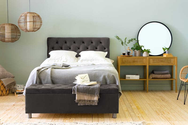 Ella Sängkista 140cm Djuphäftad - Svart - Möbler - Sovrum - Förvaring sovrum - Sängkista