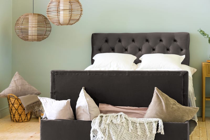 Ella Sängkista 140cm Djuphäftad - Svart - Möbler - Sovrum - Förvaring sovrum - Sängkista