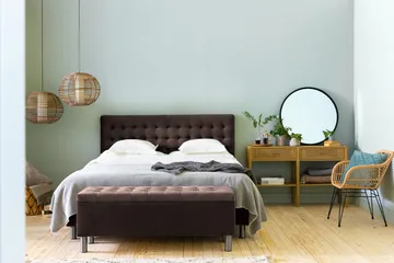 Ella Sängkista 140cm Rutig - Brun/Sammet - Möbler - Sovrum - Förvaring sovrum - Sängkista