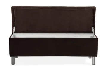 Ella Sängkista 140cm Rutig - Brun/Sammet - Möbler - Sovrum - Förvaring sovrum - Sängkista
