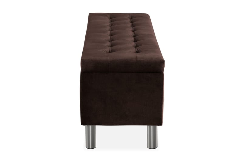 Ella Sängkista 140cm Rutig - Brun/Sammet - Möbler - Sovrum - Förvaring sovrum - Sängkista