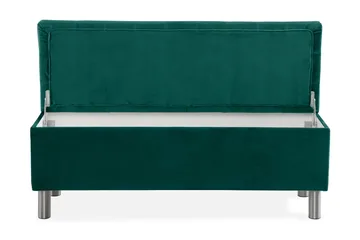 Ella Sängkista 140cm Rutig - Grön/Sammet - Möbler - Sovrum - Förvaring sovrum - Sängkista