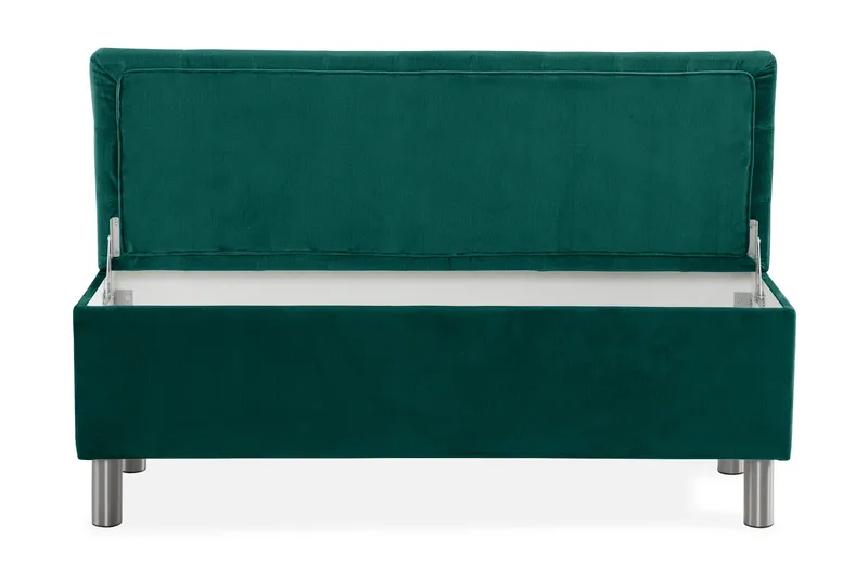 Ella Sängkista 140cm Rutig - Grön/Sammet - Möbler - Sovrum - Förvaring sovrum - Sängkista