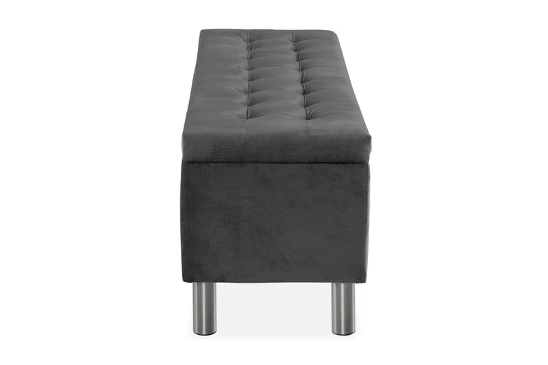 Ella Sängkista 140cm Rutig - Mörkgrå - Möbler - Sovrum - Förvaring sovrum - Sängkista