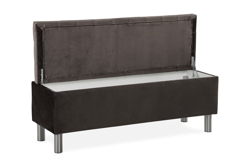 Ella Sängkista 140cm Rutig - Svart - Möbler - Sovrum - Förvaring sovrum - Sängkista