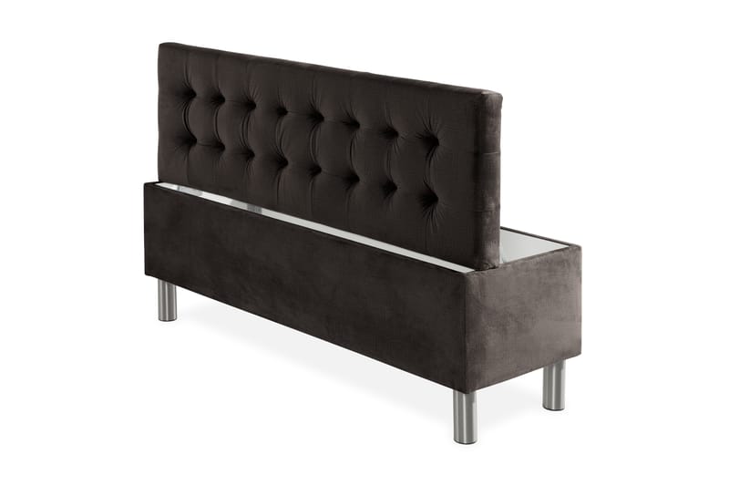 Ella Sängkista 140cm Rutig - Svart - Möbler - Sovrum - Förvaring sovrum - Sängkista